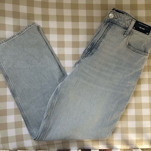 NWT Hollister Light Blue Vtg Stretch Ultra High Rise Dad Jeans Women’s Medium 6R - Picture 8 of 9